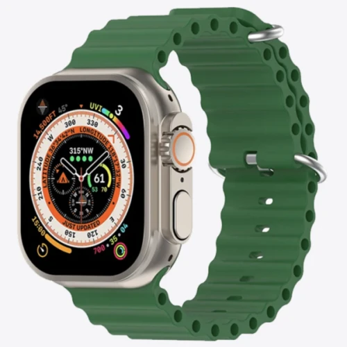 Apple Watch Ultra 2 (2023) GPS + Cellular 49mm Titane Naturel - Boucle Océan vert