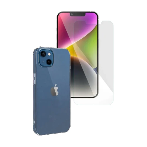 Pack 1 Housse ultra fine TPU Transparente + 1 Glass 2.5D Apple iPhone 15 plus - Neuf