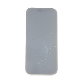 Foto de la pantalla sobreexpuesta para resaltar las imperfecciones
