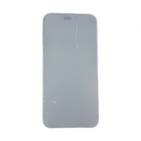 Foto de la pantalla sobreexpuesta para resaltar las imperfecciones