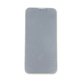 Foto de la pantalla sobreexpuesta para resaltar las imperfecciones