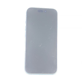 Foto de la pantalla sobreexpuesta para resaltar las imperfecciones