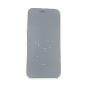 Foto de la pantalla sobreexpuesta para resaltar las imperfecciones