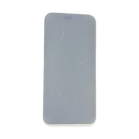 Foto de la pantalla sobreexpuesta para resaltar las imperfecciones