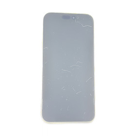 Foto de la pantalla sobreexpuesta para resaltar las imperfecciones
