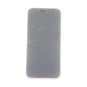 Foto de la pantalla sobreexpuesta para resaltar las imperfecciones