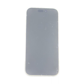 Foto de la pantalla sobreexpuesta para resaltar las imperfecciones