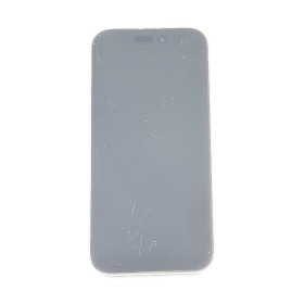 Foto de la pantalla sobreexpuesta para resaltar las imperfecciones
