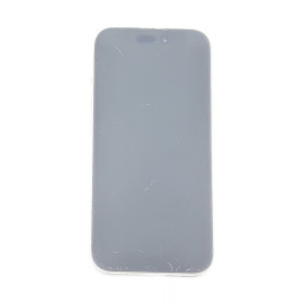Foto de la pantalla sobreexpuesta para resaltar las imperfecciones