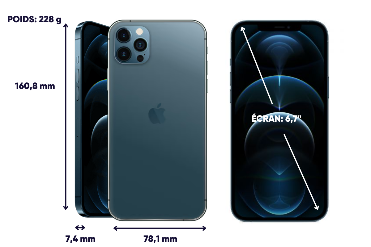 Dimensions et poids iPhone 12 Pro Max