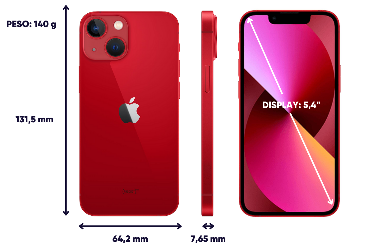 Dimensioni e peso iPhone 13 Mini