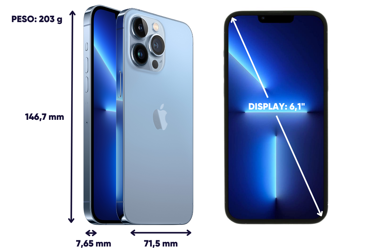 Dimensioni e peso iPhone 13 Pro